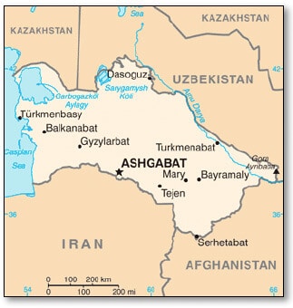 turkmenistan-map turkmenistan map