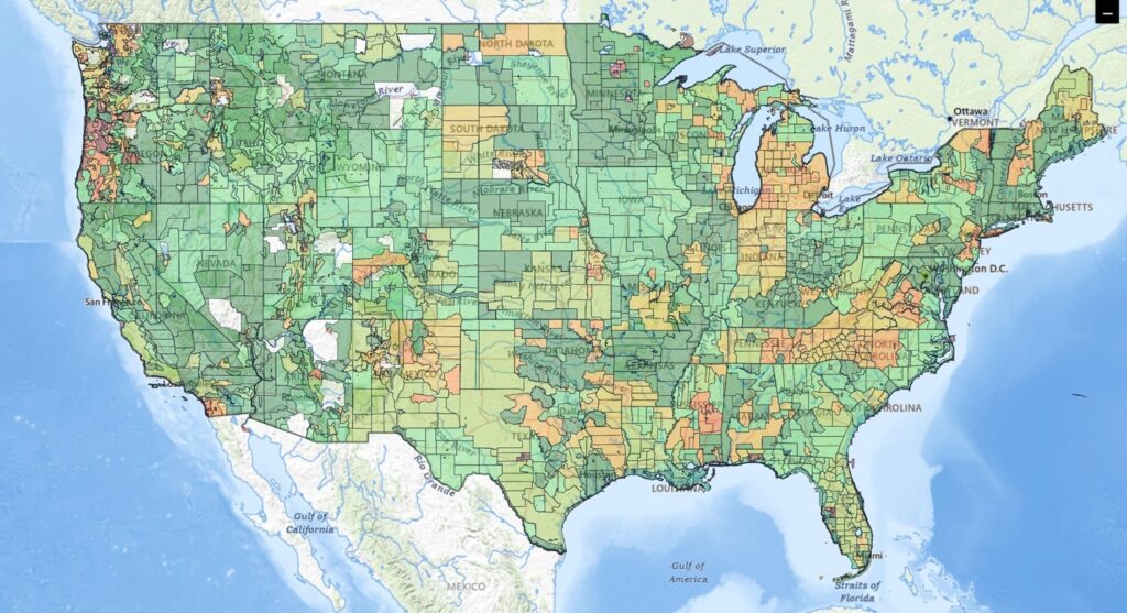 USGS 3DEP LiDAR coverage map of the United States
